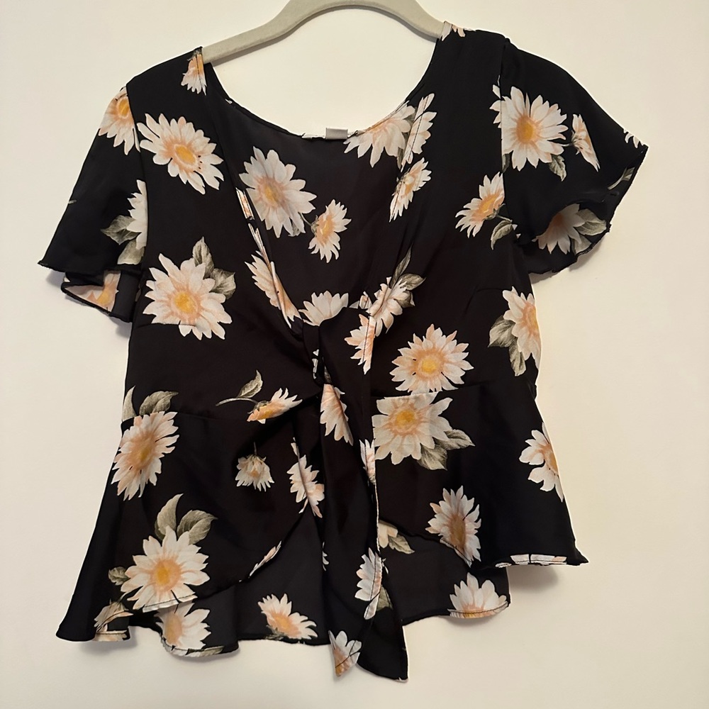 American eagle tie front crop top